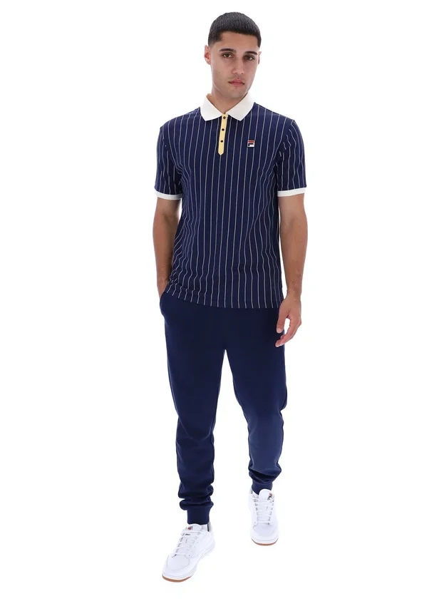 Fila Navy BB1 Classic Vintage Striped Polo