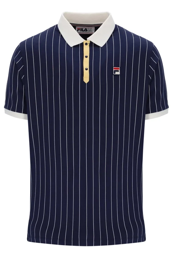 Fila Navy BB1 Classic Vintage Striped Polo
