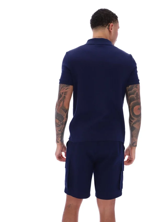 Fila Navy Benjamin Micro Waffle Polo