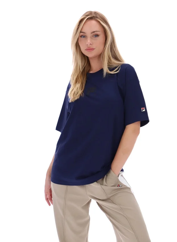 Fila Navy Cinzia Boyfriend Style T-Shirt