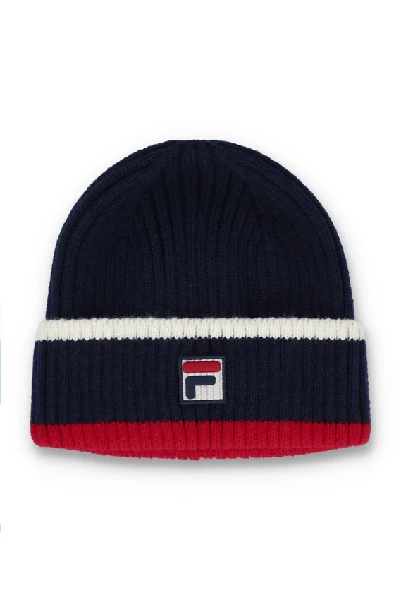 Fila Navy Ciro Ribbed Turn-Up Beanie
