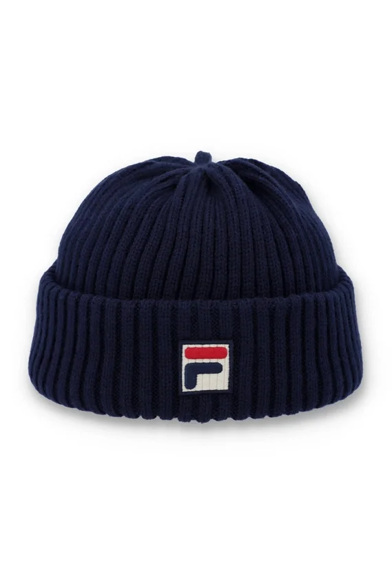 Fila Navy Finns Chunky Turn-Up Watchman Beanie