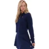 Fila Navy Fiorella 1/4 Zip Up Hoodie