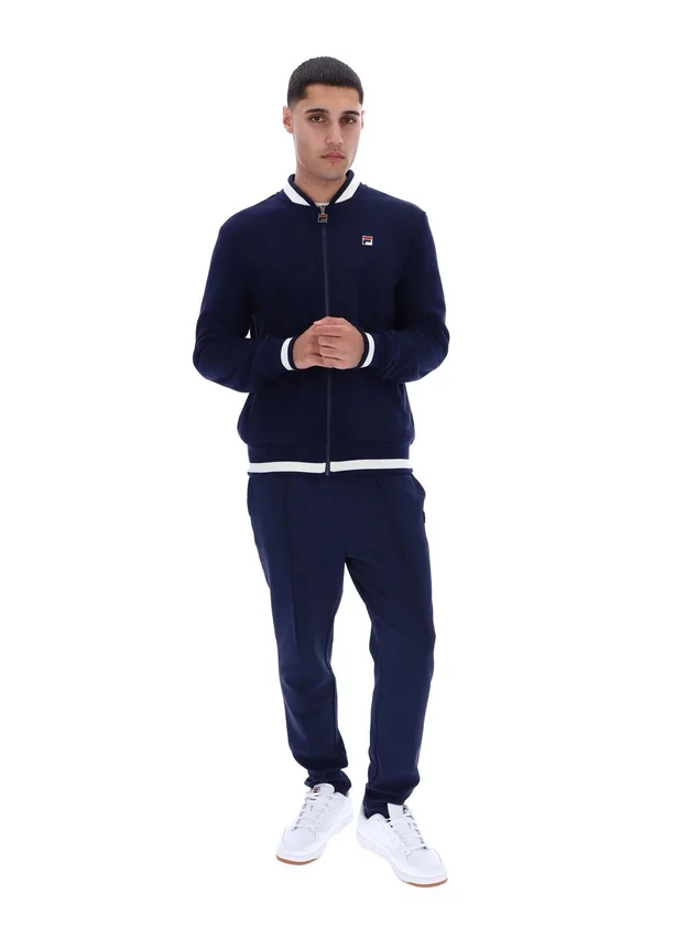 Fila Navy Gabe Waffle Knit Jacket