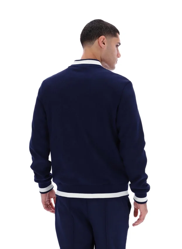 Fila Navy Gabe Waffle Knit Jacket