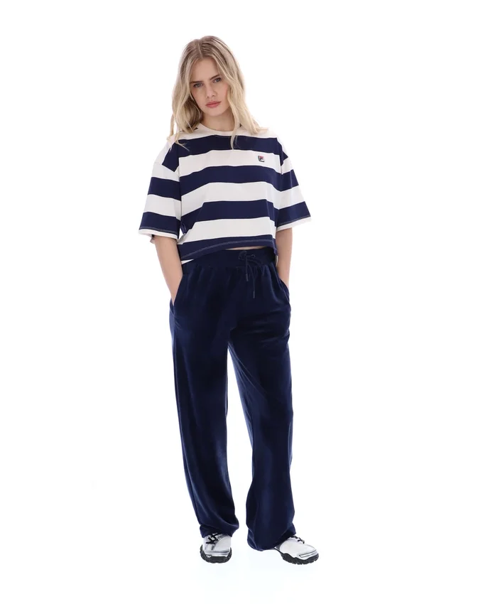 Fila Navy Genoa Boxy Cropped Tee