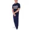 Fila Navy Gerardo Mesh Stripe Knitted Tee