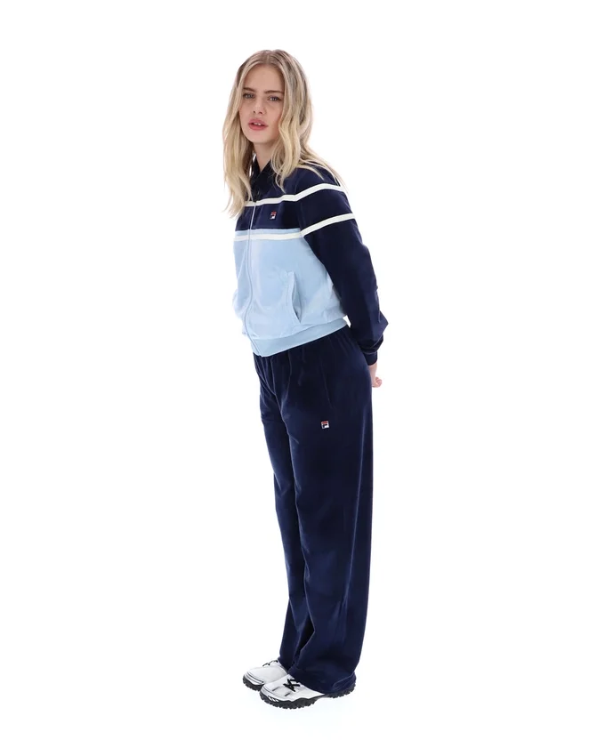 Fila Navy Giovana Cropped Zip-Up Top