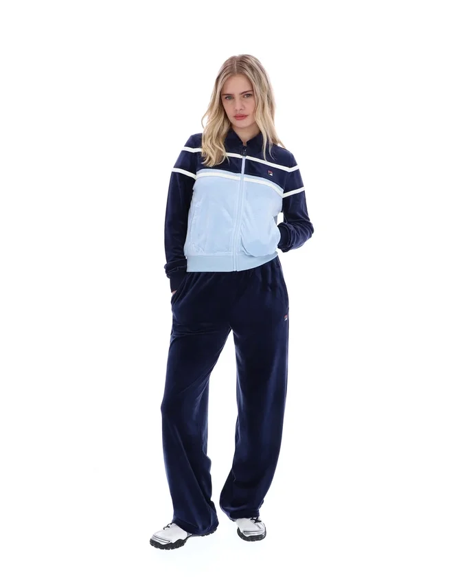 Fila Navy Giovana Cropped Zip-Up Top
