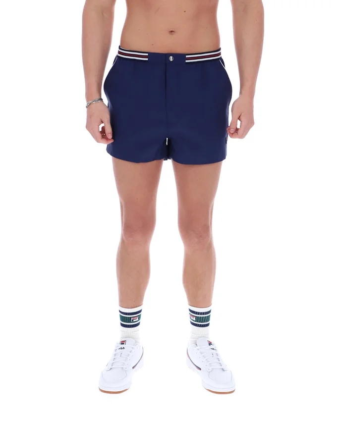 Fila Navy High Tide Terry Pocket Stripe Shorts