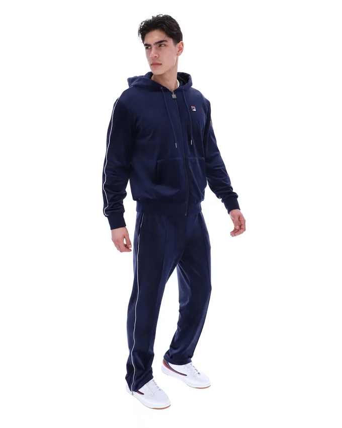 Fila Navy Italo Velour Hoodie