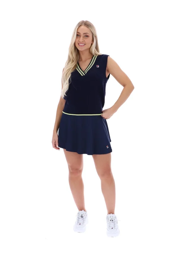 Fila Navy Jorja Cable Knit Vest