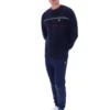 Fila Navy Kallum Waffle Textured Crew Neck Jumper