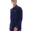 Fila Navy Monte Tipped Collar Long Sleeve Polo