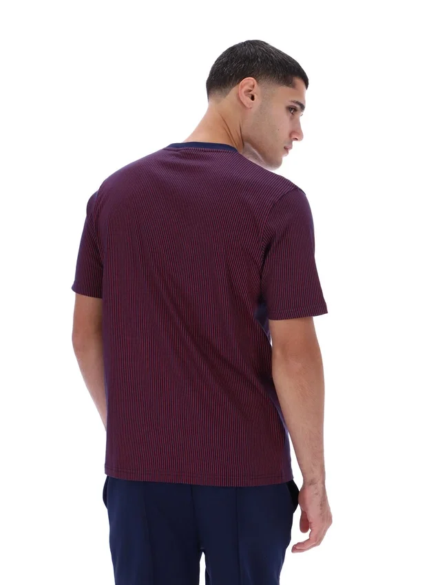 Fila Navy Nilo Printed Pinstripe T-Shirt