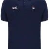 Fila Navy Pablo Three-Button Tipped Rib Polo Shirt