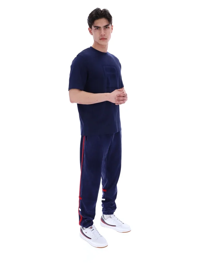 Fila Navy Pepe Tee with Flock Logo
