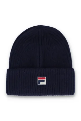 Fila Navy Ricco Ribbed Watchman Turn-Up Beanie
