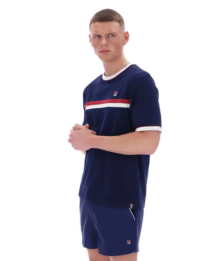 Fila Navy Rosario Tee with Terry Stripes