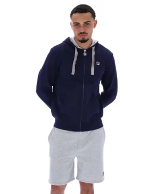 Fila Navy Tenconi Zip Up Hoodie