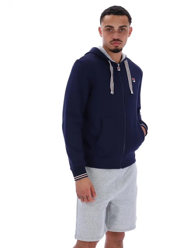 Fila Navy Tenconi Zip Up Hoodie