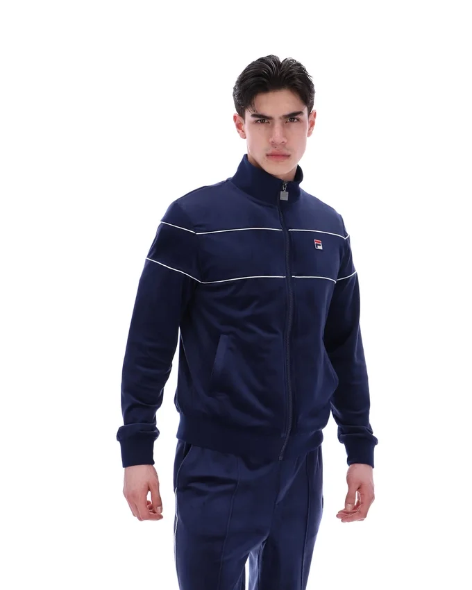 Fila Navy Vittorio Velour Track Top
