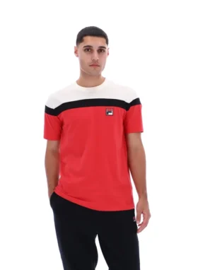 Fila Red Aiden Cut and Sew T-Shirt