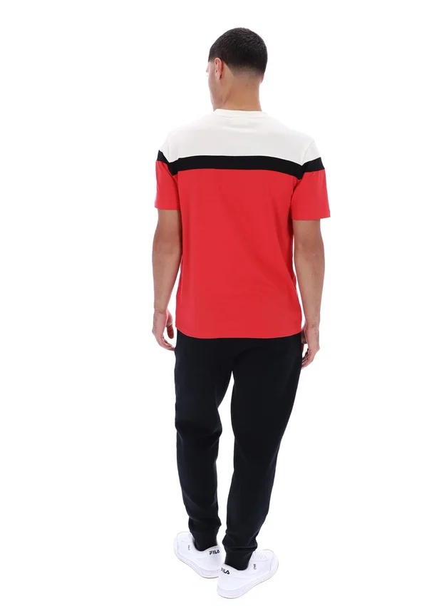 Fila Red Aiden Cut and Sew T-Shirt