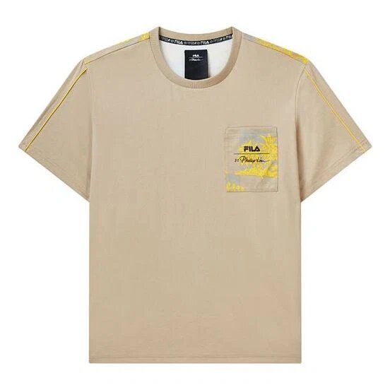 FILA x 3.1 Phillip Lim Logo Print Pocket Crewneck Sport Breathable Short Sleeve For Men Brown