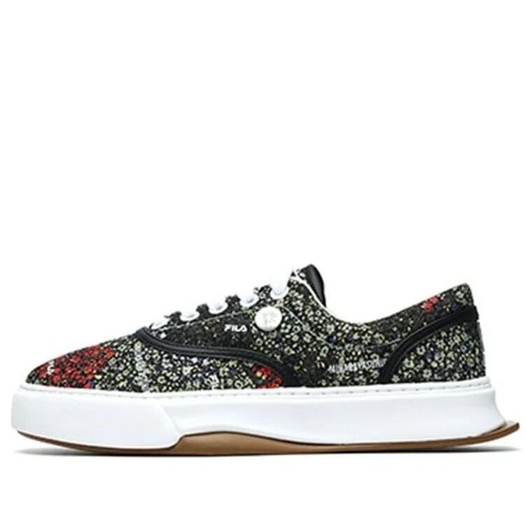 Floral Sneakers Black/Green