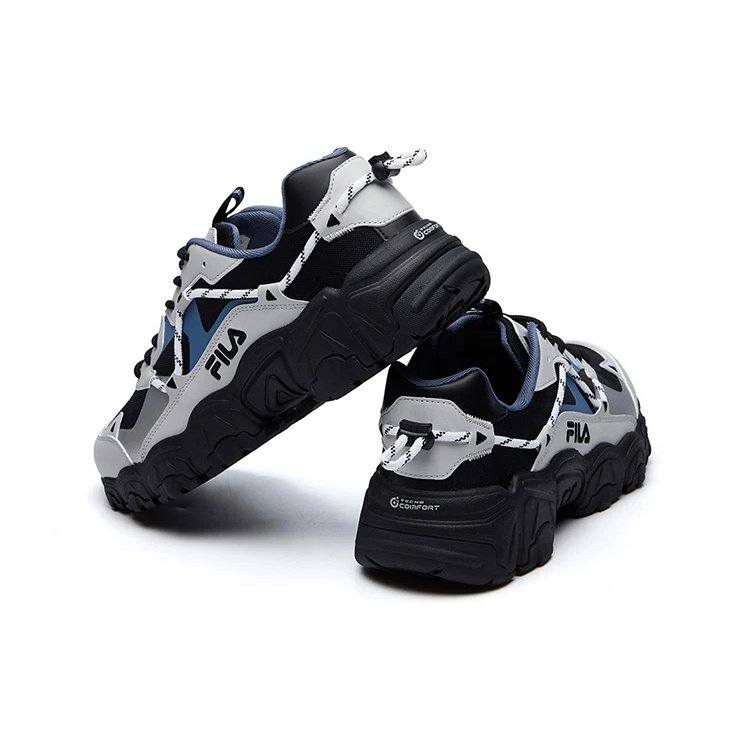 Fluid Low Tops Black Gray Blue