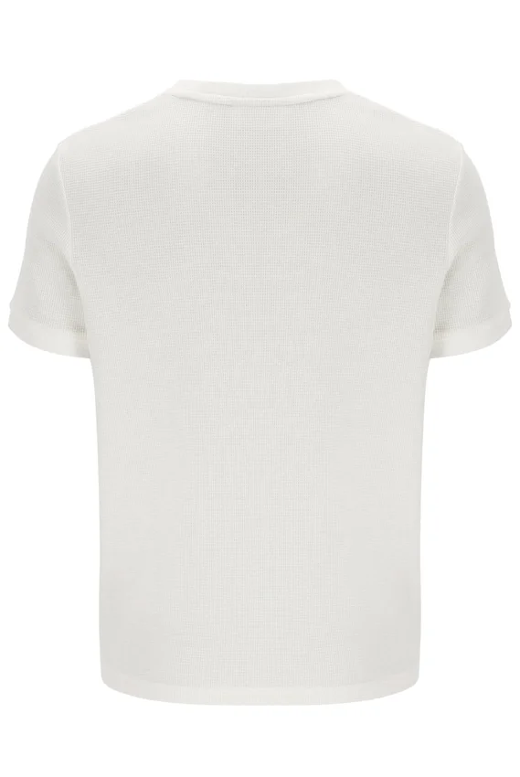 Gardenia Ash Micro Waffle Ringer T-Shirt