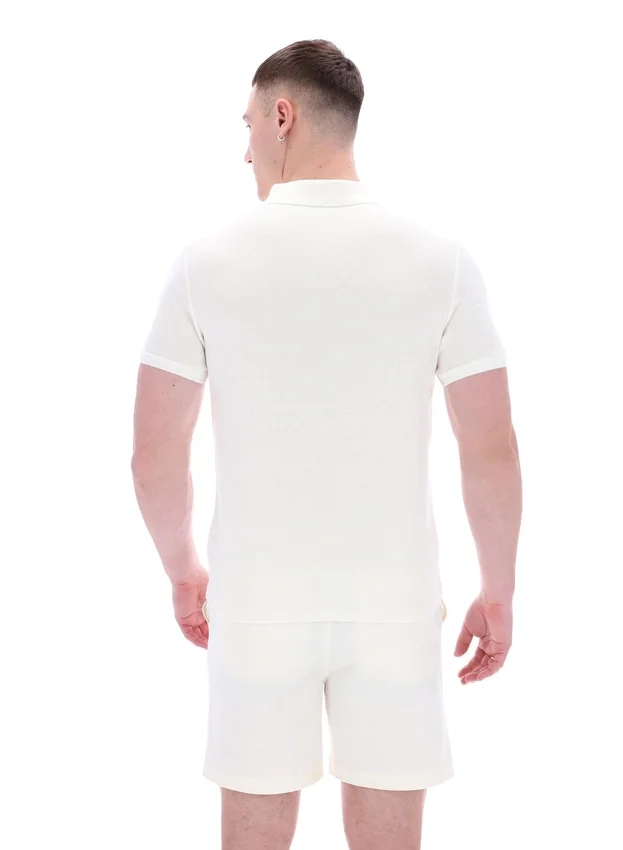 Gardenia Benjamin Micro Waffle Polo