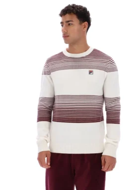 Gardenia Connor Striped Knit Crew Neck