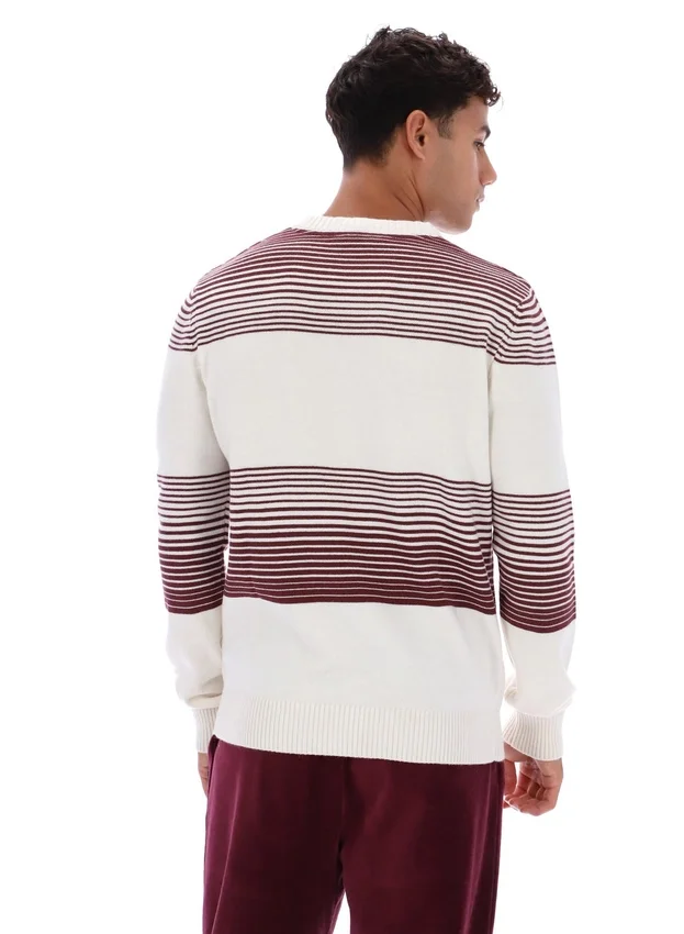 Gardenia Connor Striped Knit Crew Neck