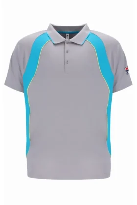 Grey Backspin Tennis Short Sleeve Polo