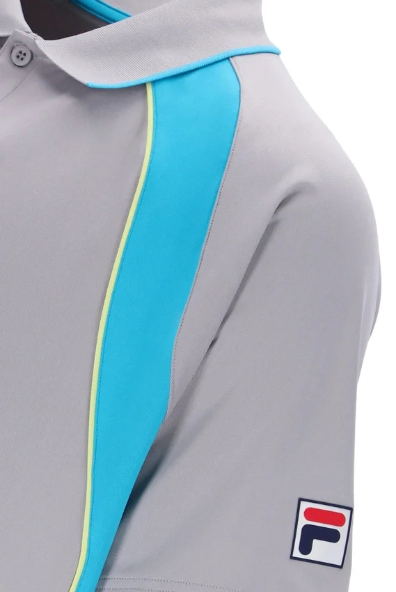 Grey Backspin Tennis Short Sleeve Polo