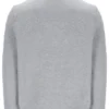Grey Marl Ramy F-Box 1/4 Zip With Yarn Dye Cuff