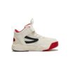 High-Top Skate Shoes "White Black Red"