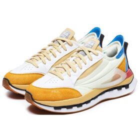 KM Shoes “White Yellow Blue”