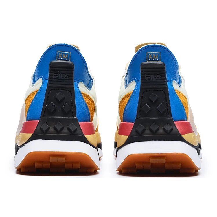 KM Shoes "White Yellow Blue"