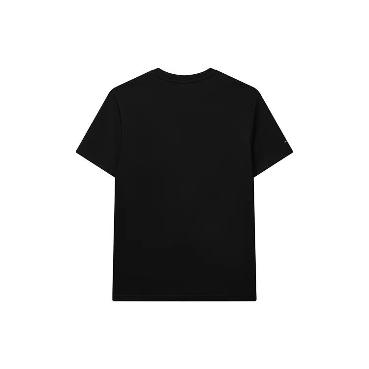 Letter Logo Loose Crewneck Short Sleeve Men"s Black