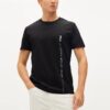 Letter Logo Loose Crewneck Short Sleeve Men"s Black