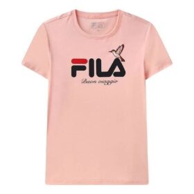 Logo Alphabet Sports Skin Friendly Short Sleeve Pink