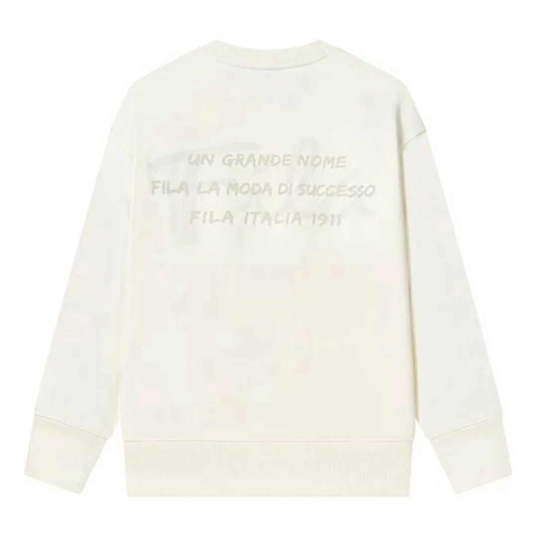 Logo Print Sweater "White"