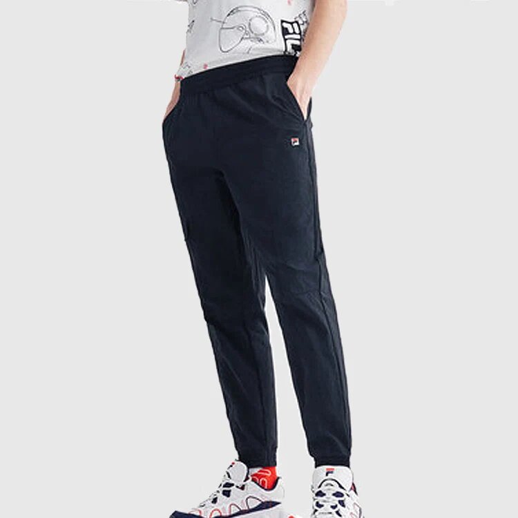 Logo Side Woven Sports Pants Blue