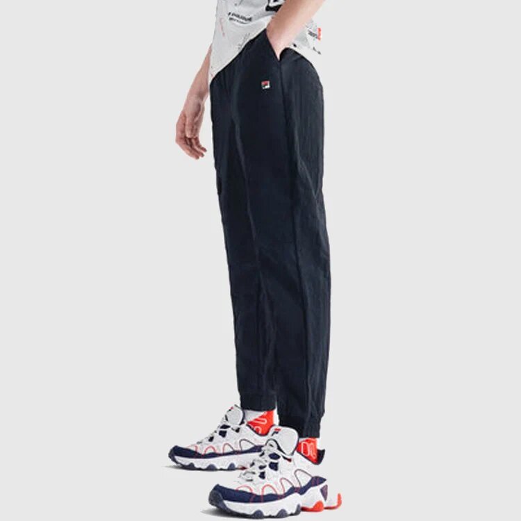 Logo Side Woven Sports Pants Blue
