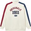Logo Stylish Casual Pullover Sweatshirt "White Multi-Color"