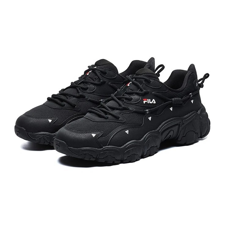 Low Top Running Shoes "Black White"