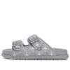 Lucia Fashion Slides "Grey White"